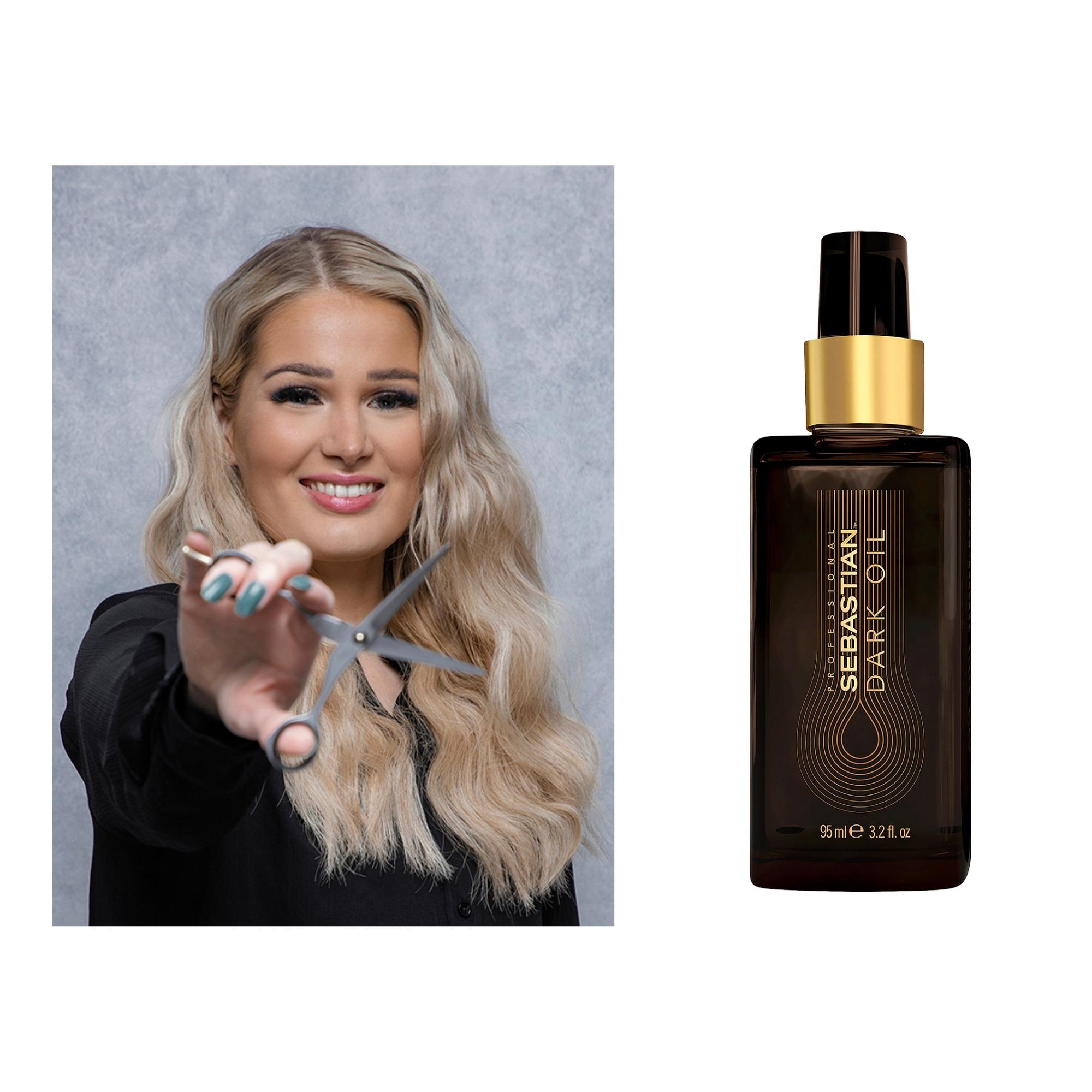Parturi-kampaaja Ida Pylkkänen kiillottaa kiharansa tällä hiusöljyllä: Sebastian Professional Dark Oil 36,90 e.