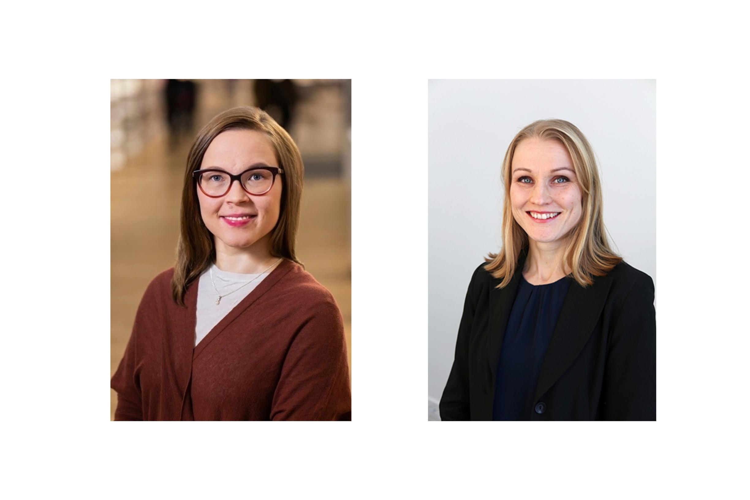 Erikoistutkija Niina Kaartinen ja laillistettu ravitsemusterapeutti Kirsi Englund.