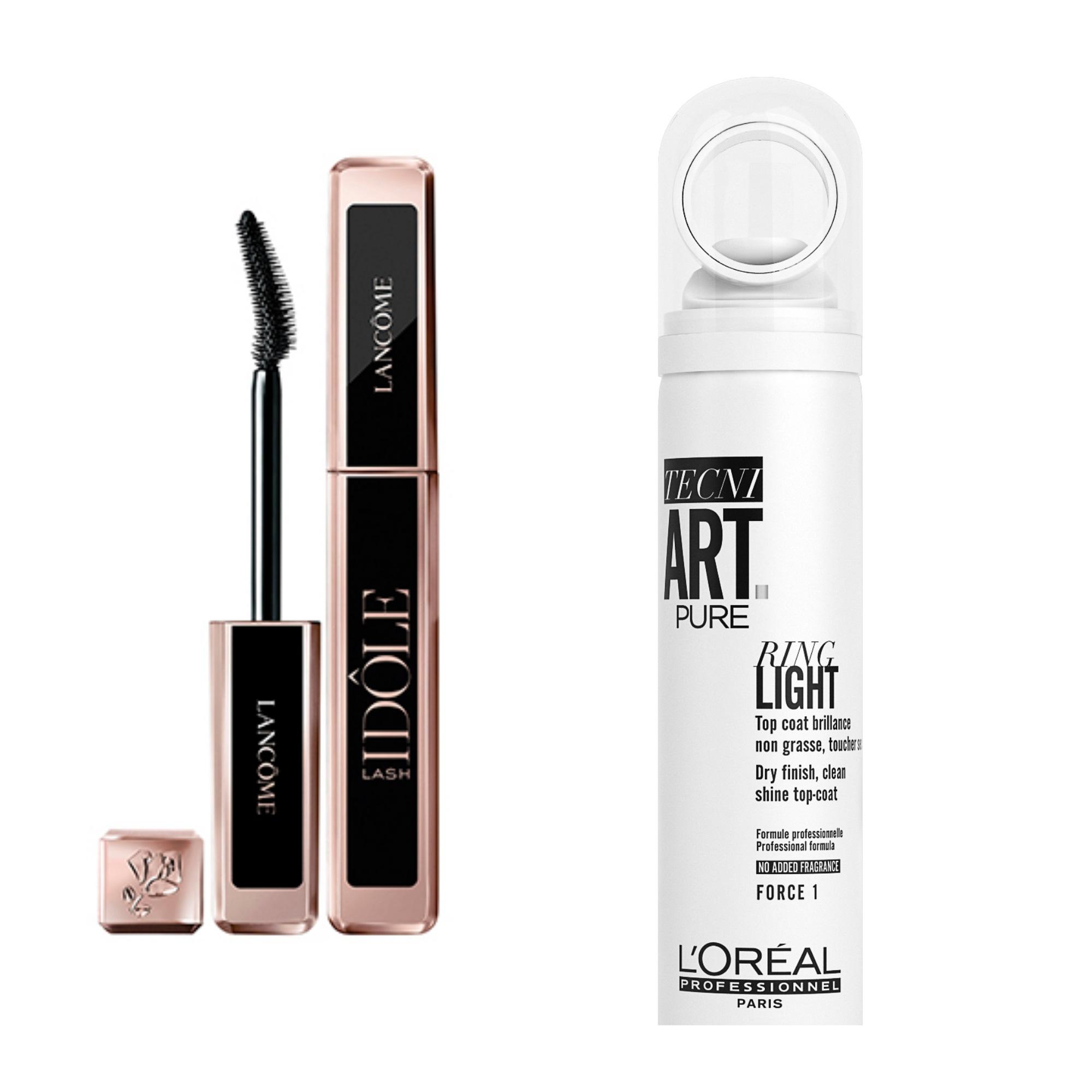 Klassikkoripsarissa on 360 tarkasti erottelevaa mikroharjasta. Lancôme Lash Idôle 31 e. Kiiltosuihke tuo hiuksiin terveen kiillon ilman että tukka latistuu. L’Oréal Professionnel Tecni.Art Ring Light Pure Spray 18,50 e.