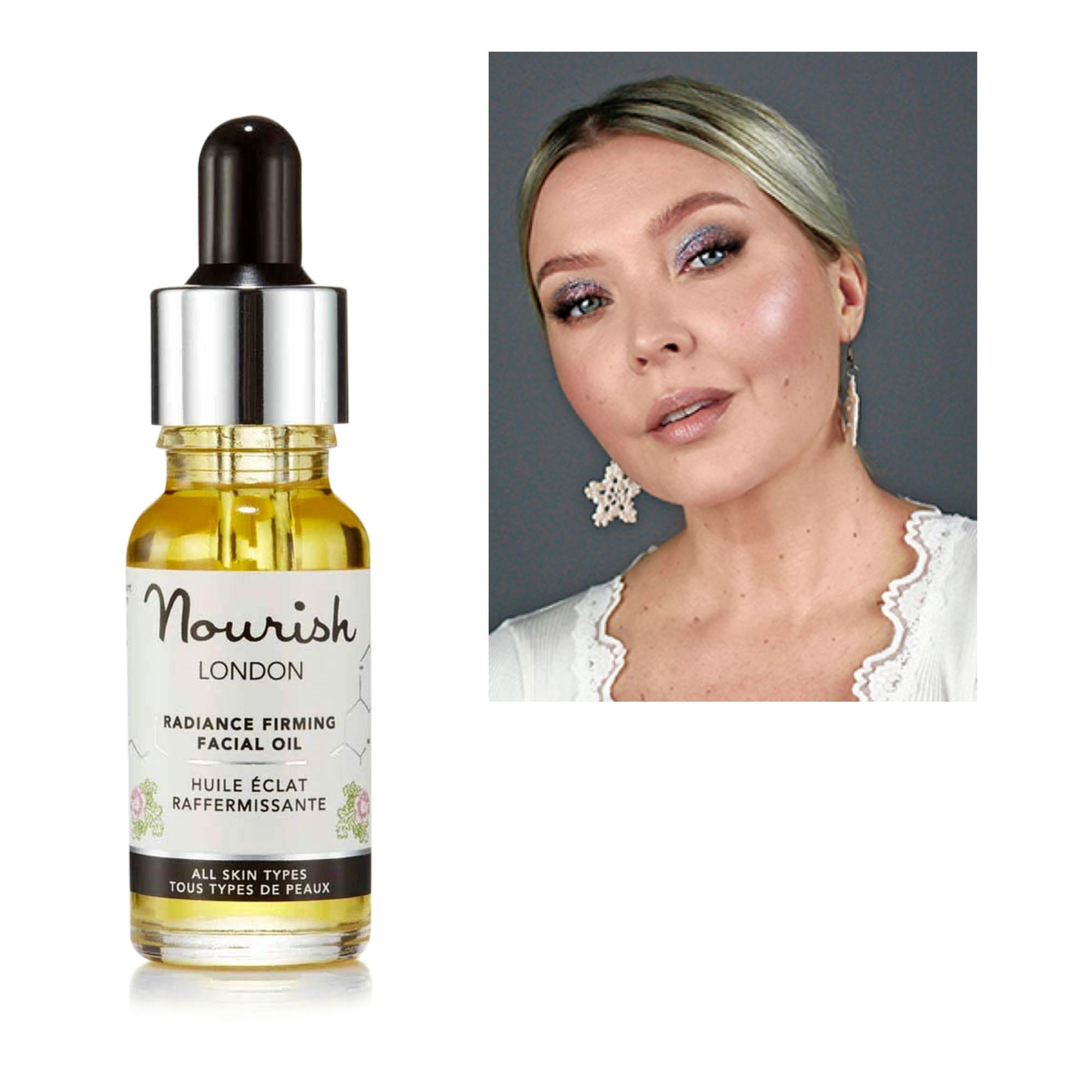 Meikkaaja ja bloggaaja Miia Johansson on sitä mieltä, että paras öljy on Nourish London Radiance Firming Facial Oil, 29,90 e.