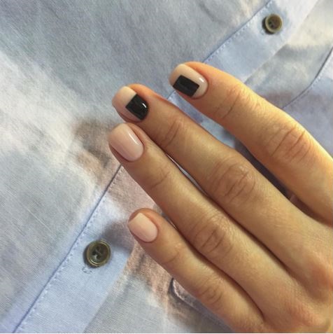 Patterns can only be applied to a couple of nails. It takes no time and the end result is simple. Source: maysternya_vk