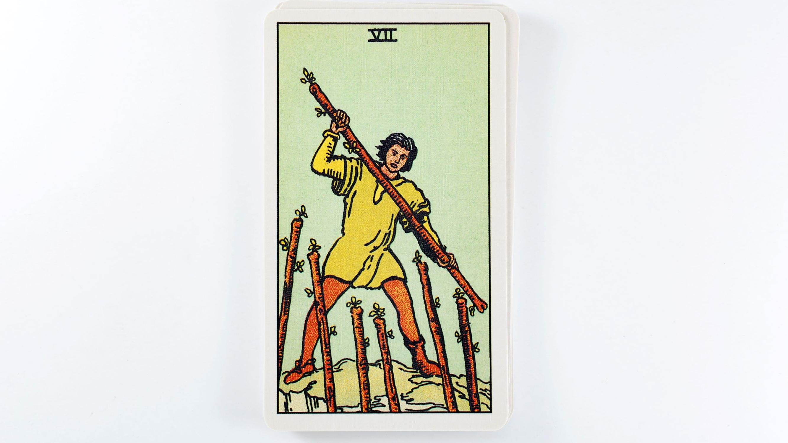 Sauvojen seiska (The Seven of Wands) – Tarot-kortin merkitys 